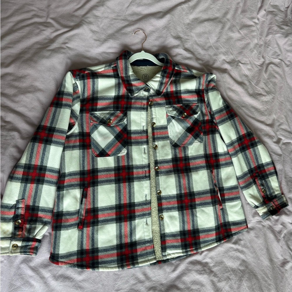 Plaid Button-Up Shirt